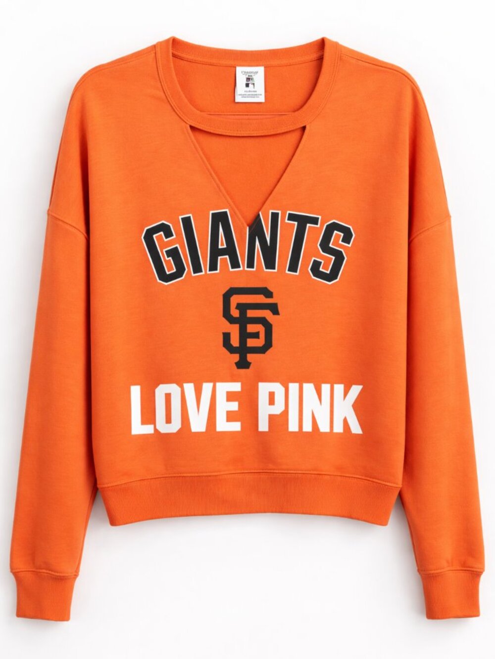 Victoria's Secret PINK, San Francisco Giants V-Neck Cutout Sweatshirt Size XS